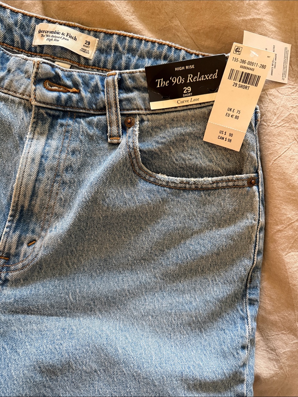 Abercrombie & Fitch Light Blue High-Rise '90s Relaxed Jeans